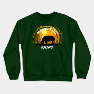 Save the Rhino Crewneck Sweatshirt